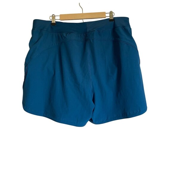 Lands' End Size 20W Turquoise Nylon Performance Knit Shorts Outdoor Active Hikin - Picture 2 of 7